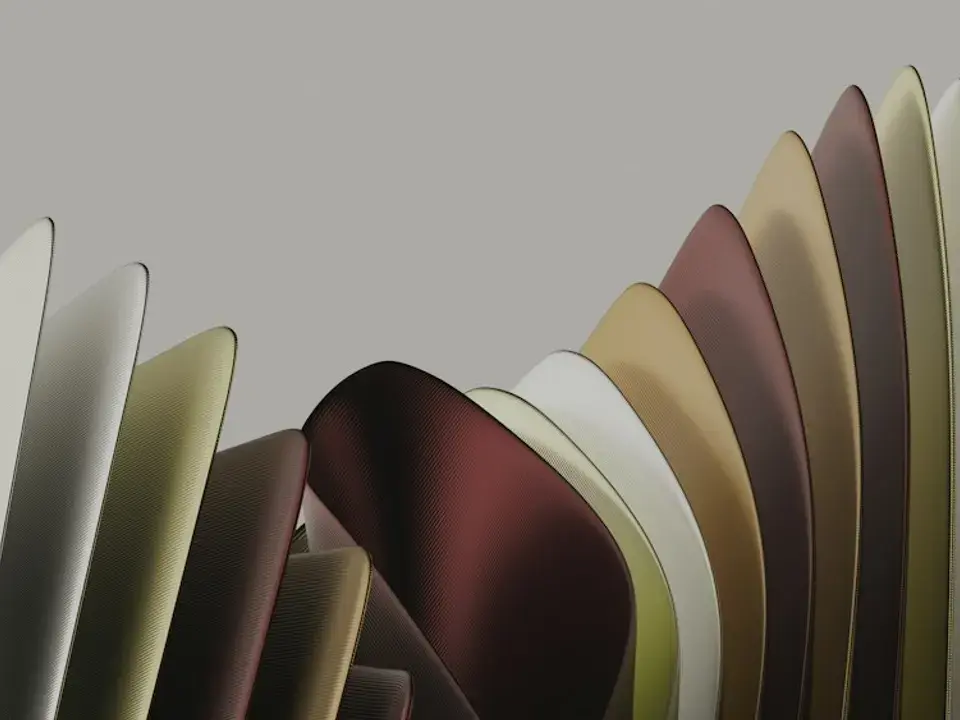 Curved swatches in warm, earthy tones